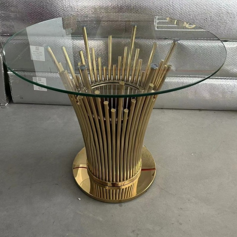 Furniture And Hardware Shop - Stainless Steel Cake Crystal Table Simple