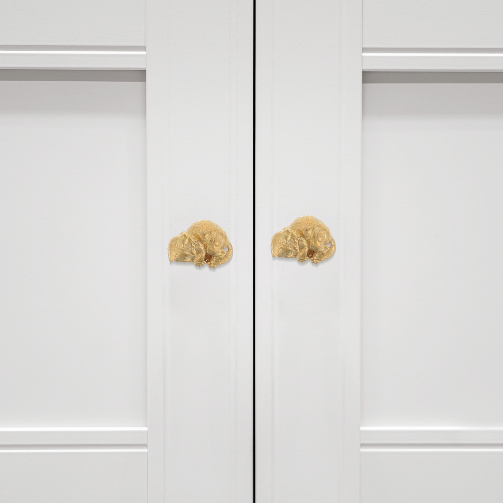 Unique Furniture Hardware - Vintage Brass Cat Door Handle Decorative