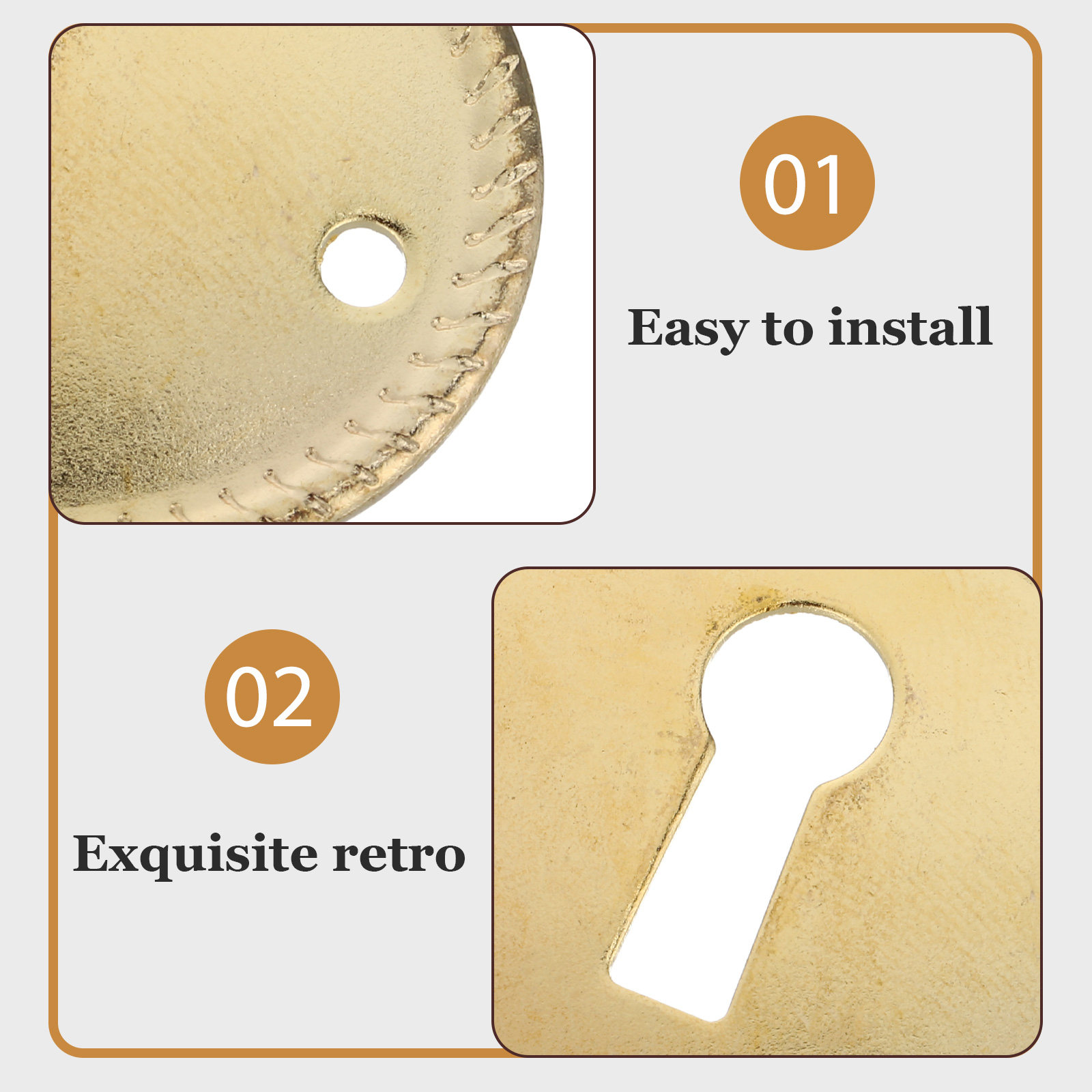 20Pcs Vintage Oval Keyhole Cov – обзор и цена Furniture Hardware Covers