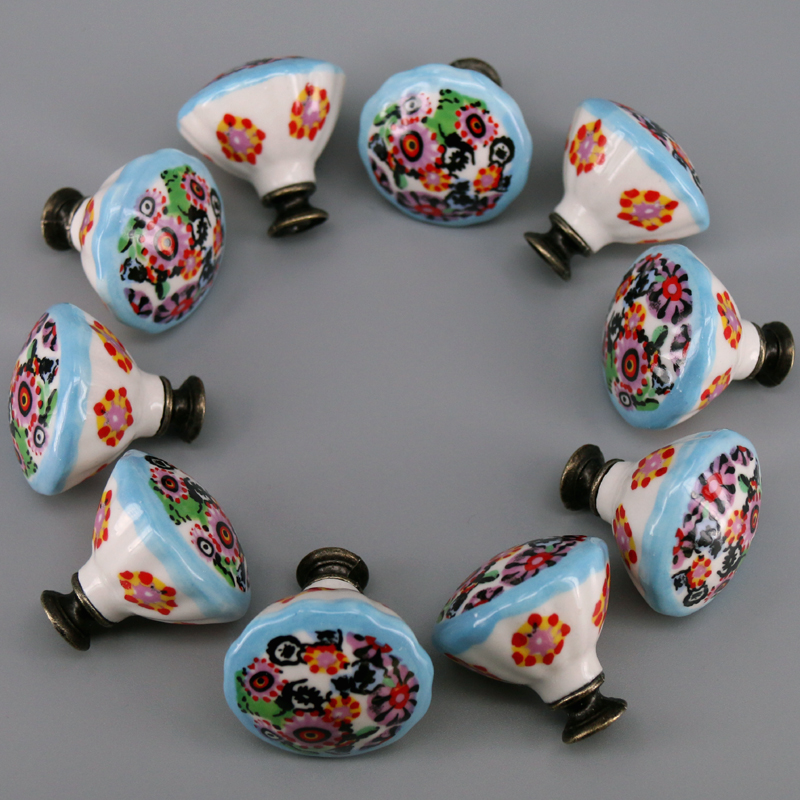 10PCS Colored Ceramic Knobs Un – обзор и цена Unique Furniture Hardware