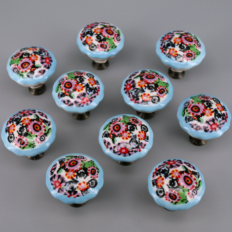10PCS Colored Ceramic Knobs Un – обзор и цена Unique Furniture Hardware