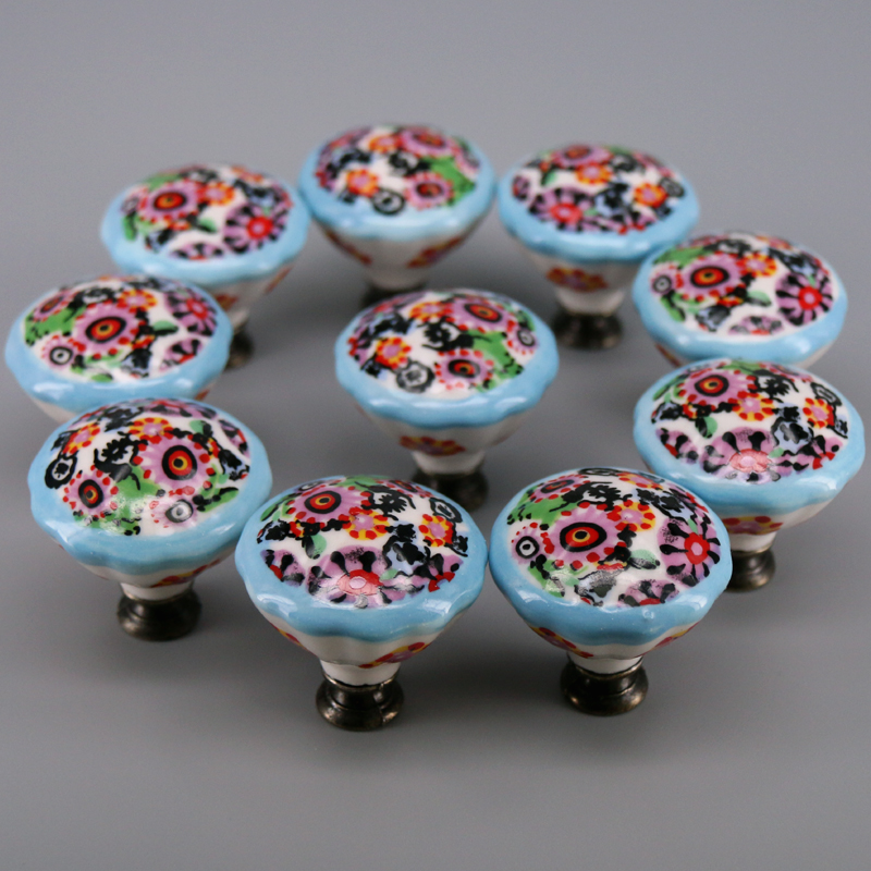 10PCS Colored Ceramic Knobs Un – обзор и цена Unique Furniture Hardware