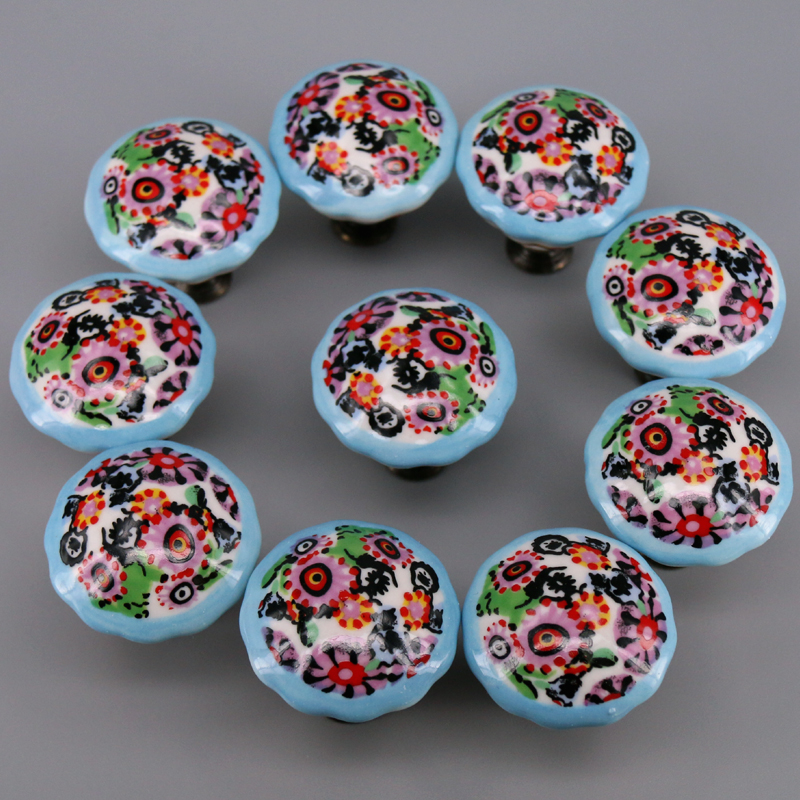 10PCS Colored Ceramic Knobs Un – обзор и цена Unique Furniture Hardware