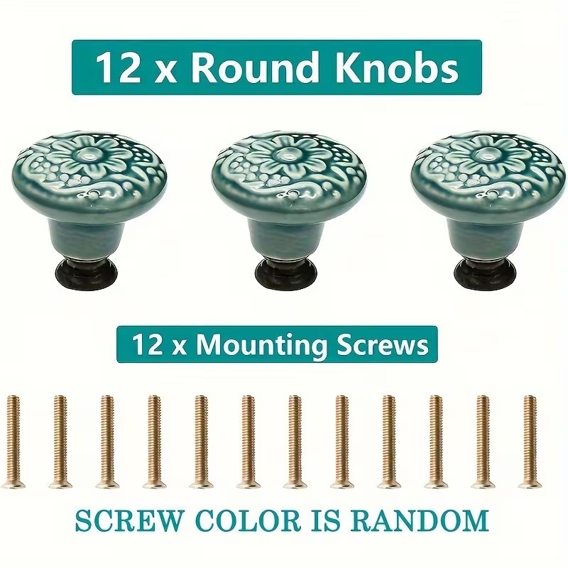 12pcs Ceramic Cabinet Knobs, F – обзор и цена Furniture Hardware Design