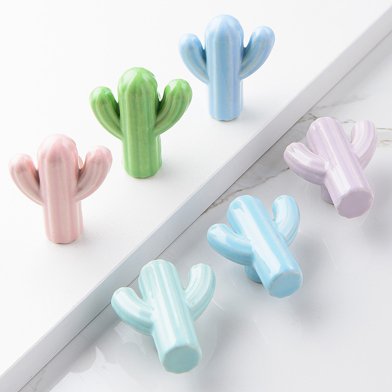1/4pcs Colorful Ceramic Cactus – обзор и цена Unique Furniture Hardware
