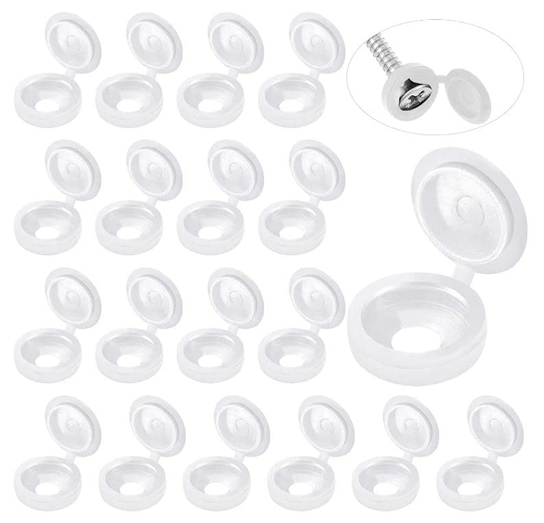 White Hinged Plastic Screw Cap – обзор и цена Furniture Hardware Covers