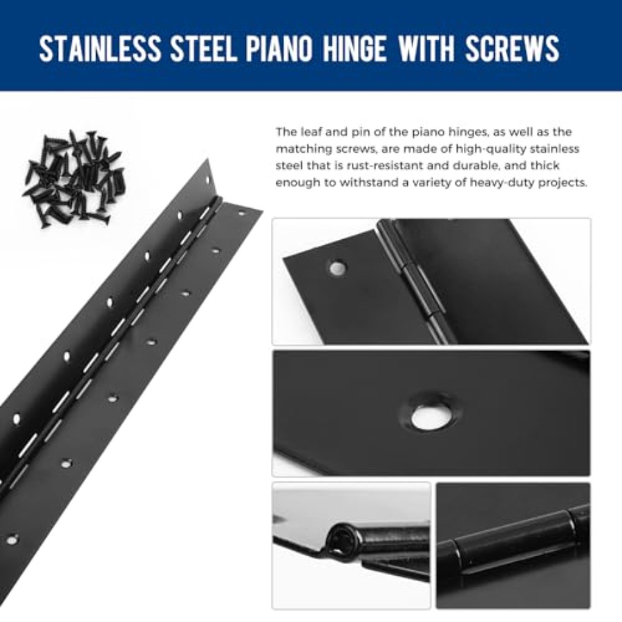 Black Piano Hinge x 3 Heavy Du – обзор и цена Piano Hinge Continuous